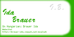 ida brauer business card